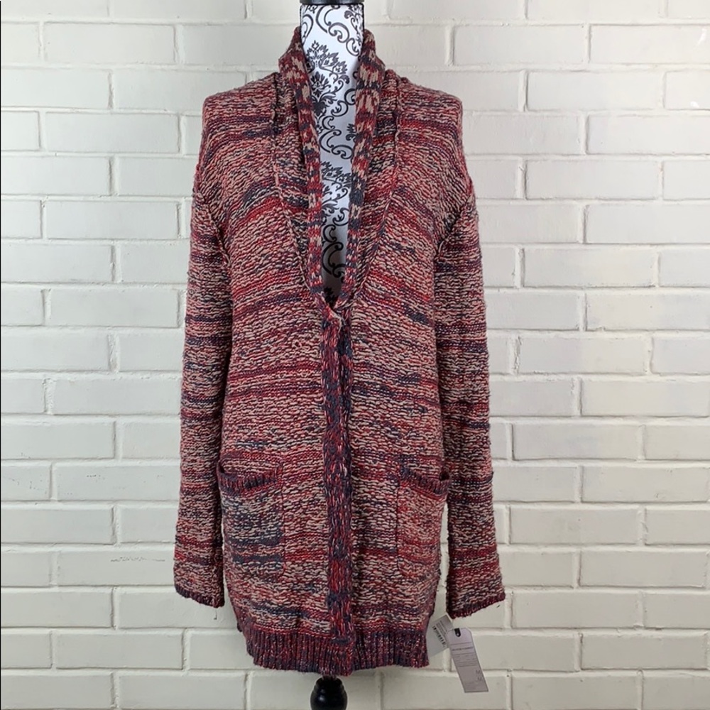 Melrose and Market Red Pomegranate Cardigan